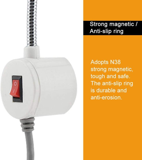 Fdit 30LED 2W Sewing Machine Light Working Lamp with Magnetic Base Switch Daylight LED Clamp Light Desk Lamp Multifunctional Flexible Lamp(US-Plug) by Fdit