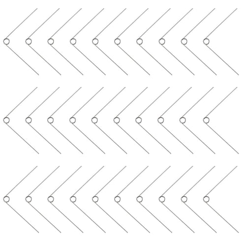BENECREAT 30pcs Stainless Steel Torsion Spring, 3.5mm Wire Diameter, 90° Deflection Spring Assortment for DIY