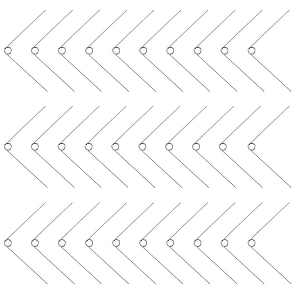 BENECREAT 30pcs Stainless Steel Torsion Spring, 3.5mm Wire Diameter, 90° Deflection Spring Assortment for DIY
