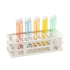 ULAB Scientific White Tube Rack Set, 1pc White Tube Rack and 60pcs Plastic Macaroon Party Tubes