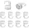 Small Magnetic Hooks White (2024 New) - Mini Light Duty Hooks for Refrigerator, Kitchen, Classroom, Office - Pack of 10