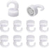 Small Magnetic Hooks White (2024 New) - Mini Light Duty Hooks for Refrigerator, Kitchen, Classroom, Office - Pack of 10