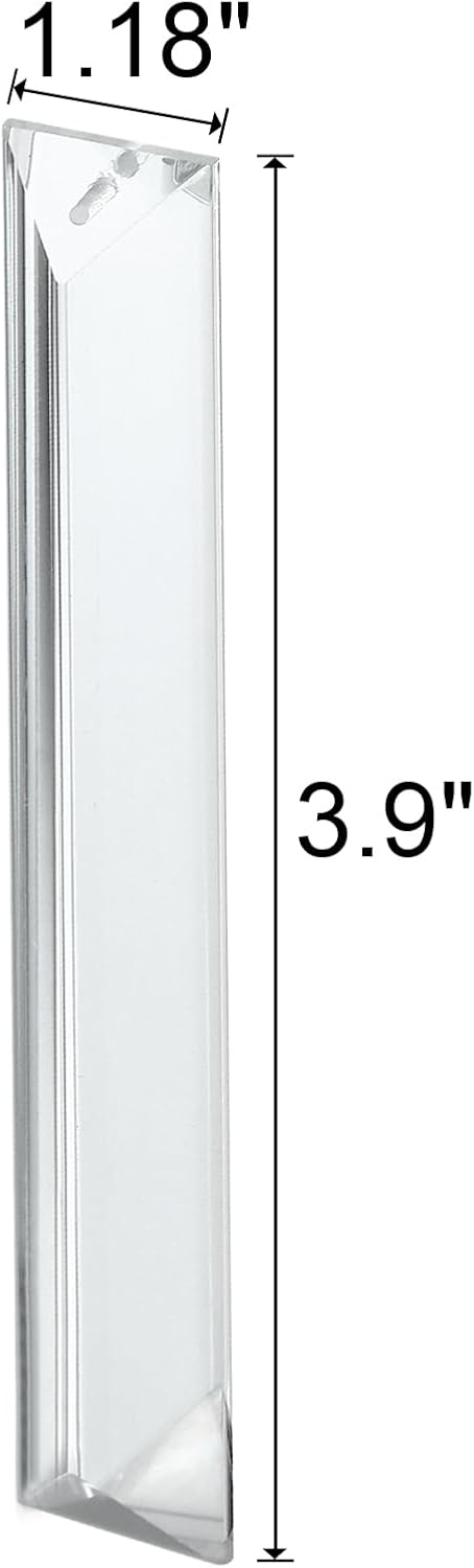 3.9'' 12 K9 Chandelier Short Crystals Replacement Pcs Crystal Prisms with Hooks for Crystal Chandeliers Crystals
