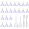 20 Pack Mini Clear Plastic Funnels with 2 Pcs Mini Pipette and Spoon for Filling Small Bottles or Containers