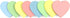 Heart Shape Sticky Notes, 4 Color Pastel Sticky Pad, 75 Sheets/Pad Self-Sticky Note Pads