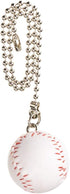 Set 2Pack Ceiling Fan Pull Chain Decorative Extension Light Pull Chain Silver Tone Chains Baseball Pendant for Ceiling