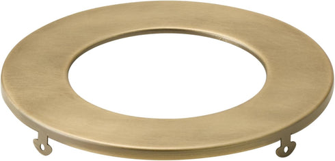 Kichler Direct-to-Ceiling Decorative Trim in Natural Brass, For Use with Kichler 4"