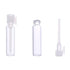 120Pcs 1Ml Mini Cute Empty Glass Perfume Vials – Essential Oils Sample Vials with White Plastic Rod Caps