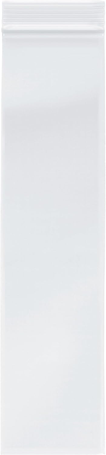 Plymor 3" x 12" Zipper Reclosable Plastic Bags, 2 Mil, Pack of 500