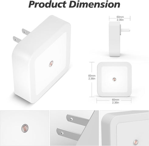 8-Pack, Sujeet Night Light, Night Lights Plug into Wall Nightlight Plug in Night Light, Dusk to Dawn Night Lamp Led