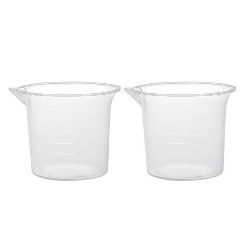 uxcell 2pcs Measuring Cup Labs PP Graduated Beakers, 25ml