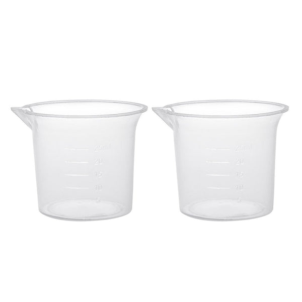 uxcell 2pcs Measuring Cup Labs PP Graduated Beakers, 25ml