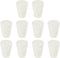 MECCANIXITY Rubber Tapered Plug 9mm to 13mm Solid Test Tubes Bungs Stopper White, 10 Pieces