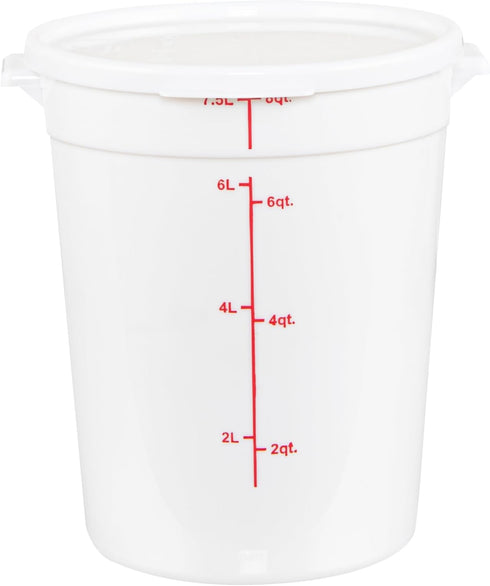 LIDS ONLY: Met Lux 8.8 Inch White Plastic Lids, 10 Durable Storage Container Lids for 6 and 8 Quarts