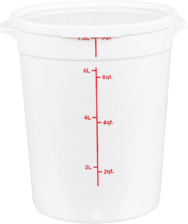 LIDS ONLY: Met Lux 8.8 Inch White Plastic Lids, 10 Durable Storage Container Lids for 6 and 8 Quarts