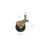 4pcs Caster Wheels Set, Heavy Duty Swivel Plate Ball Casters for Antique Furniture, Office Chair Caster (Cyan 1.5'')