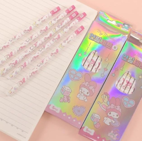 Set of 3 Cute Hexagonal Pencils, 5 Pcs Per Box, 15 Count (Package May Vary)