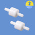 Quickun 3/8" Barb Hose One Way Inline Check Valve, Non Return Ozone Resistance PVDF Plastic, 2 Pcs
