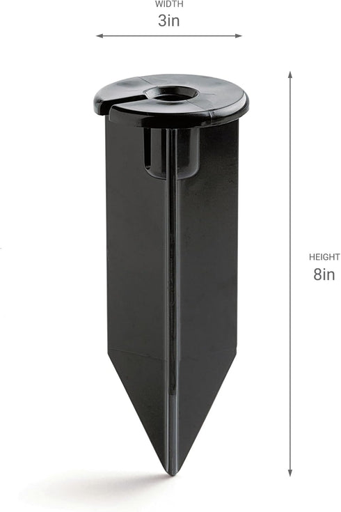 8 15575BK Kichler Outdoor Landscape Light Stake in Black, Durable Ground Mount Accessory for Pathway and Garden Lights