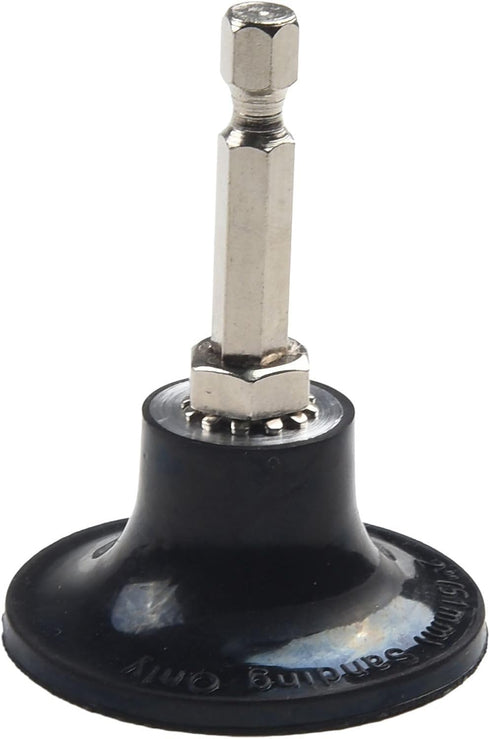 Cryspearl 2 Inch 6mm 1/4 Inch Disc Pad Holder with Round Shank and Hex Shank, Medium Grade Rubber Backing Pad for Quick