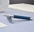 Hongdian 1843 Navigator Fountain Pen, Fine Nib Solid Metal with Refillable Converter and Blue Ripple Pattern Case