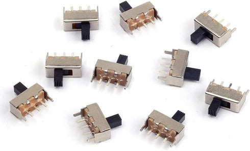 10Pcs 12mm Vertical Slide Switch SPDT 1P2T with 3 Pins PCB Panel for Arduino (Pack of 10)