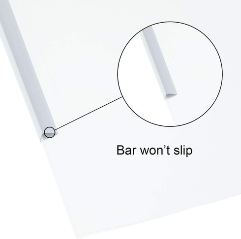 Pelopy 20 Pack Slide Grip Binding Bars, A4 Spine Plastic Slide for School Office Report Cover (White, 0.8 cm, 40 Sheets)
