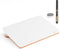 Glass Desk Whiteboard with Reversible Wood Stand, Small Portable Desktop Dry Erase White Board, Reusable Desk Notepad