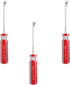 3pcs Tack Lifter, Nail Staple Puller Remover Tool, V Tip Pry Screwdriver for Tack Rivet Removal (7.4" Length)