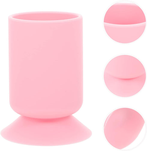 FOMIYES Silicone Suction Cup Pen Holder, Makeup Brush Holders, Desk Pencil Case Organizer, Non-Slip Storage Bucket