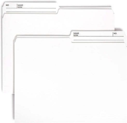 Smead Reversible File Folder, Letter Size, 1/2-Cut Printed Tab, Ivory, 100 per Box (10348)