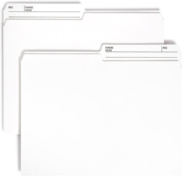 Smead Reversible File Folder, Letter Size, 1/2-Cut Printed Tab, Ivory, 100 per Box (10348)