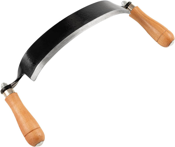Kimting Honghui 10 Inch Curved Draw Knife Woodworking Debarking Tool Felled Shave Knife Bark