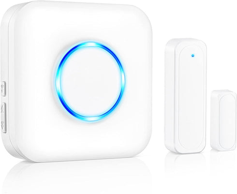 Satisure Wireless Door Chime: 600 FT Range, 58 Chimes, 5 Volume Levels, LED Indicators, Alarm for Home/Office Entry