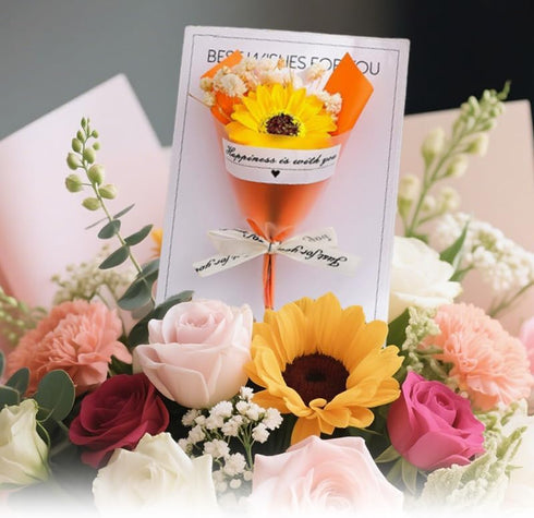 ShiQiao Spl Valentines Valentine's Day Bouquet Cards for Girlfriend Boyfriend Birthday Valentines Gifts for Husband