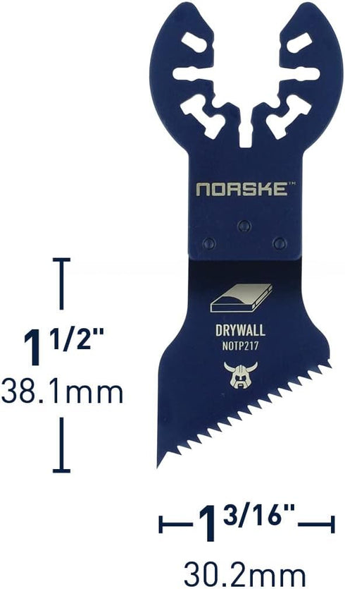 Norske Tools NOTP285 Drywall Cutting Blade (3/Pack), Oscillating Tool Accessories | Oscillating Saw Blades,Black