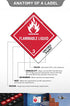 Labelmaster HMSL280 Inhalation Hazard Worded Label, Hazmat, 4" x 4" (Pack of 500)