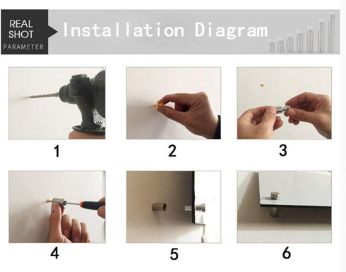 RuoFeng Stainless Steel Wall Mount Glass Standoff Holder 12 Pcs (19x20mm) with Screw Nails Advertising
