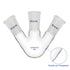 Glass 50ml 3 Neck Round Bottom Flask RBF, with 24/40 Center and Side Standard Taper Outer Joint, 50ml