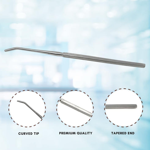 Mall Probe and Seeker Dissecting Instrument, Angular Semi-Blunt Tip Stainless Steel for Lab Dissections (1 Pcs)