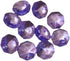 LOTOWELZON 100Pcs 14mm 2 14mm/0.55in) Crystal Glass Beads Purple Holes Octagonal Drops Chandelier Hanging Pendants