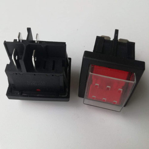 2Pcs KEDU HY12 4Pins Push Button Switch, AC 125/250/400V, Waterproof Rocker Switches for Electrical Appliances