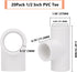 20 Pack 3 Way 1/2 Inch Tee PVC Fittings, 1/2inch SCH 40 Adapter for Water Supplies, DIY Garden Shelf