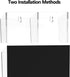 HBlife Acrylic Magnetic Dry Erase Marker Holder, 2 Compartments Whiteboard Marker Holder Pen Pencil Holder Storage Organizer Cup for Fridge, Whiteboard, Locker (1 Pack, 2 Installation Methods) by HBlife