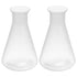 PATIKIL 250ml Plastic Erlenmeyer Flask - 2 Pack Wide Mouth Conical Flask for Laboratory, Clear