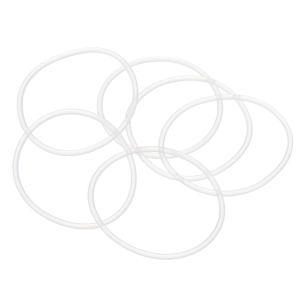 uxcell Silicone O-Rings, 34mm OD 31mm ID 1.5mm Width VMQ Seal Gasket for Pipe Repair, White, Pack of 10