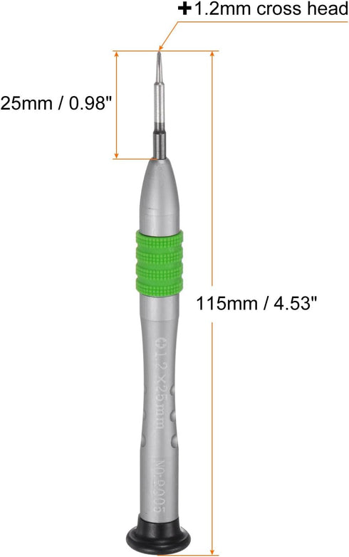 Precision Phillips Screwdriver 1.2mm Magnetic Cross Head Mini Pen Style Screw Driver with Non-slip Handle for Eyeglasses Watch Laptop Electronic, Green