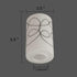 2 Pack 1-5/8-Inch G0048 Modern Line Style Glass Shade, Cylinder Light Fixture Replacement Globe or Cover with Fitter