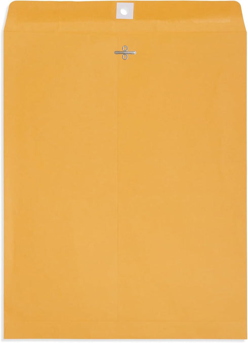 Blue Summit Kraft Clasp Envelopes, 11.5 x 14.5-Inch, Gummed Seal, 100 Envelopes