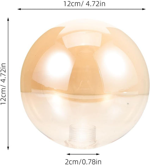 4.72 Inch G9 Bulbs POPETPOP Amber Glass Ball Lampshade Replacement Globe Lamp Shade Cover Decorative Light Shade